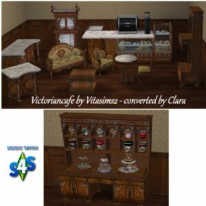 Victorian Cafe Vitasims2 Conversion By Clara Sims 4 CC