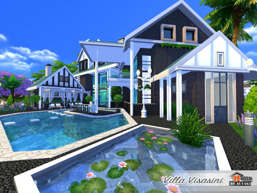 sims 4 cc villa visasini nocc by autaki 2