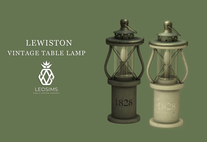 Vintage Table Lamp Sims 4 CC