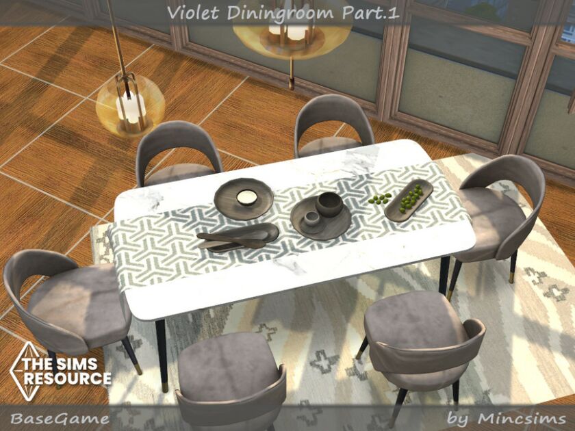 sims 4 cc violet diningroom part 1 by mincsims 3