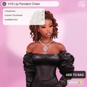 VVS LIP Pendant Chain 💎 Sims 4 CC