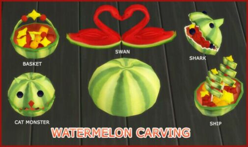 Watermelon Carving Sims 4 CC