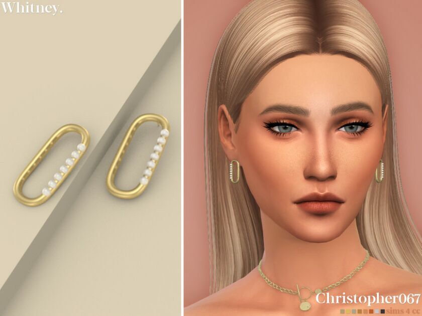 Whitney Earrings / Christopher067 By Christopher067 Sims 4 CC