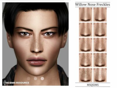 Willow Nose Freckles By Msqsims Sims 4 CC