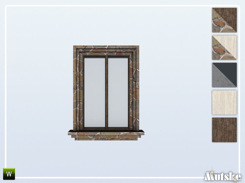 Wilmer Window Counter Single 2×1 By Mutske Sims 4 CC