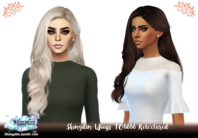 Wings TO0808 Hair Retexture Sims 4 CC