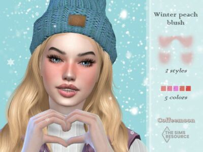 Winter Peach Blush By Coffeemoon Sims 4 CC