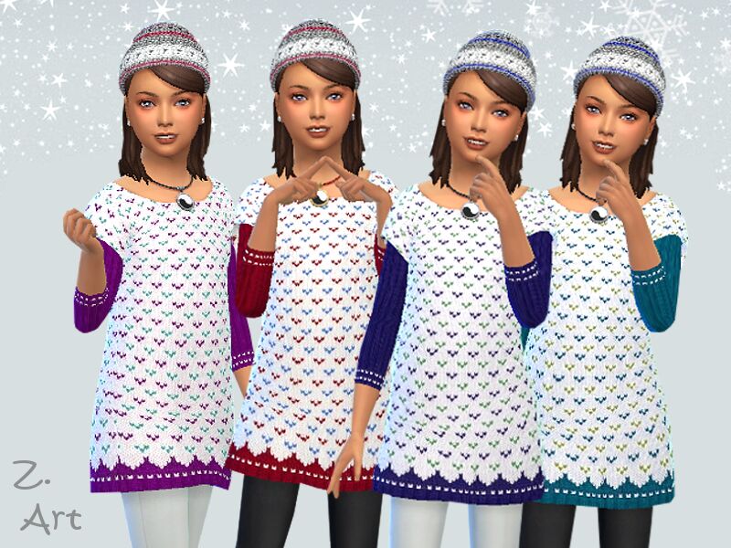 Winterkidz. 07 Dress By Zuckerschnute20 Sims 4 CC