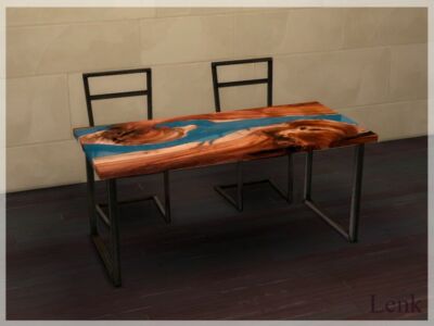 Wood Slab Dining Table Sims 4 CC