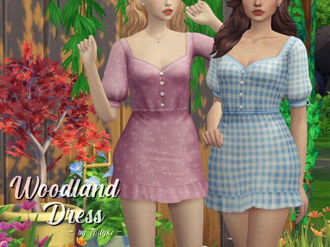 Woodland Dress By Trillyke Sims 4 CC