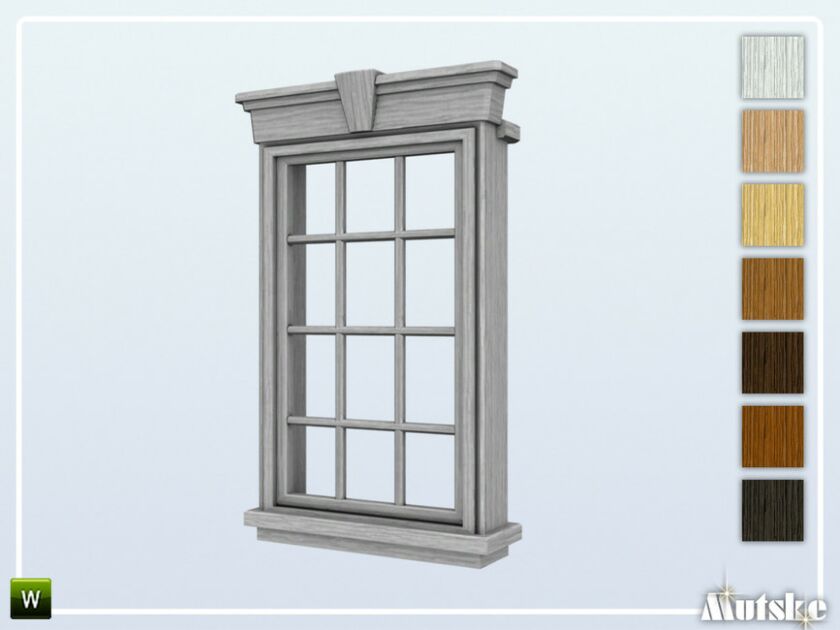 Woodville Window Counter Fixed 1×1 Sims 4 CC