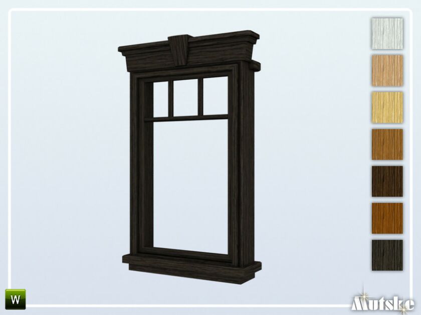 Woodville Window Counter Fixed TOP 1×1 Sims 4 CC