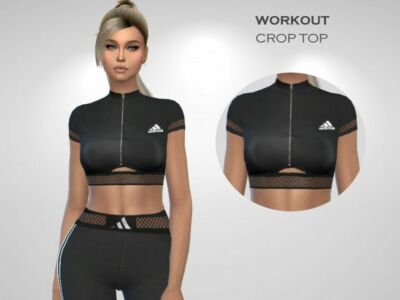 Workout Crop TOP (SET) By Puresim Sims 4 CC