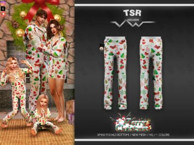 Xmas PJ (Child Bottom) BD595 By Busra-Tr Sims 4 CC