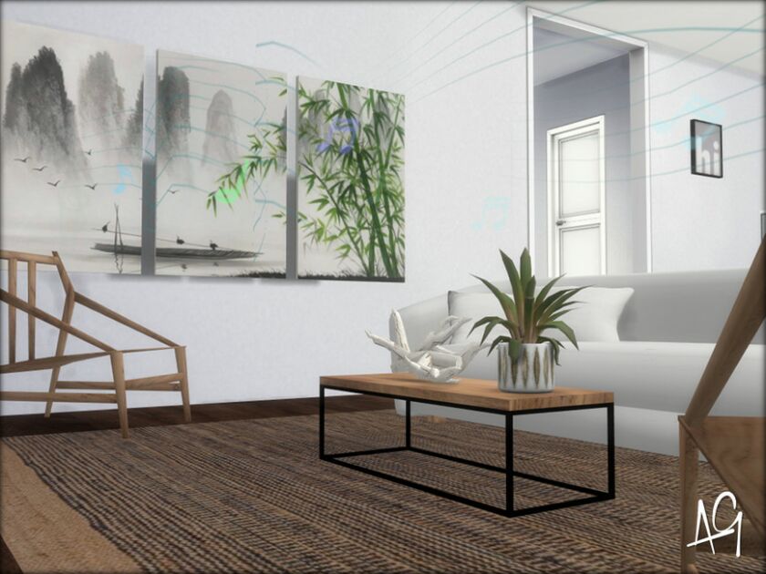 sims 4 cc zen living room room by algbuilds 3