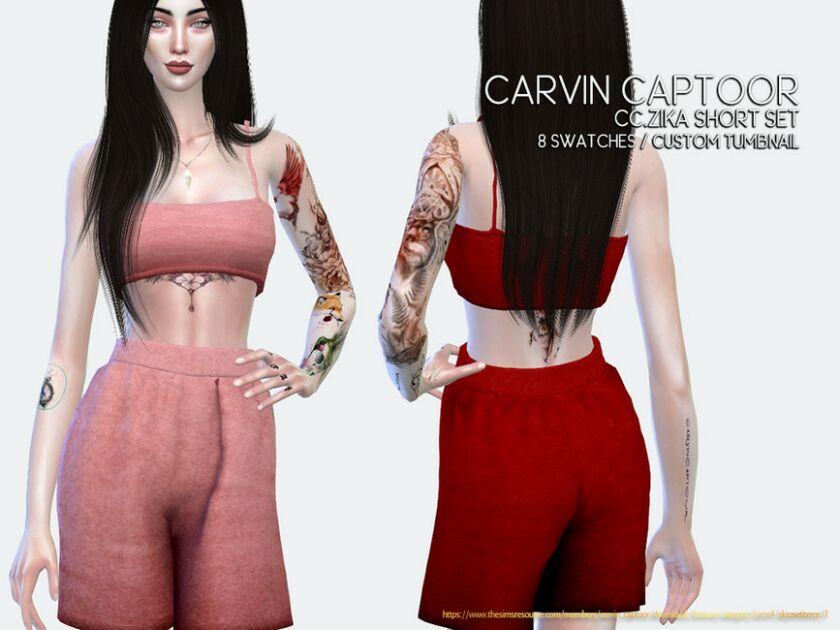 Zika Short SET Sims 4 CC