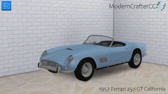 1957 Ferrari 250 GT California Sims 4 CC