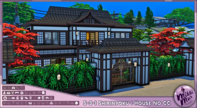 5-3-1 Shirinyoku Japanese House Sims 4 CC