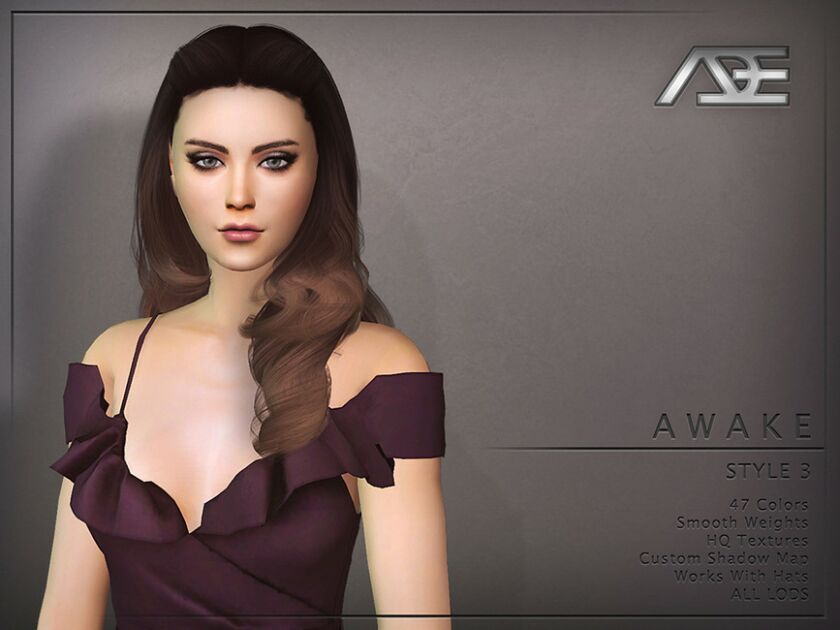 ADE – Awake Style 3 (Hairstyle) Sims 4 CC