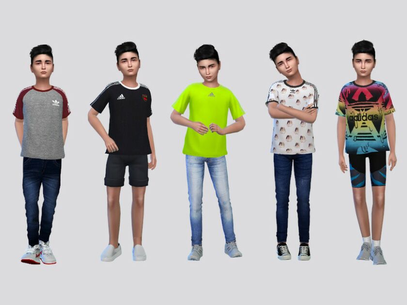 Adidas TEE II Boys By Mclaynesims Sims 4 CC