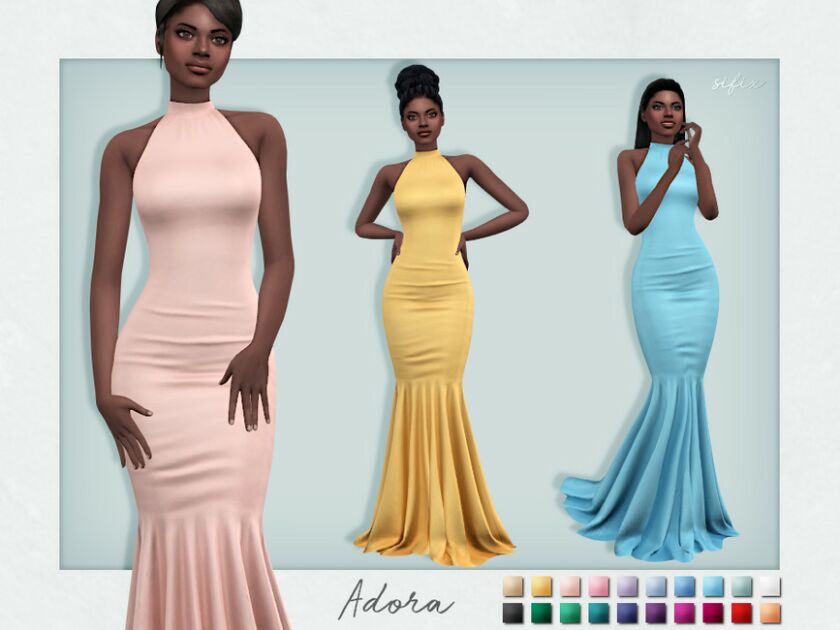 Adora Dress By Sifix Sims 4 CC