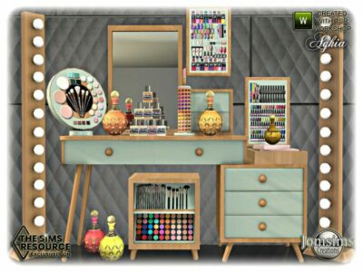 Aghia Beauty SET By Jomsims Sims 4 CC