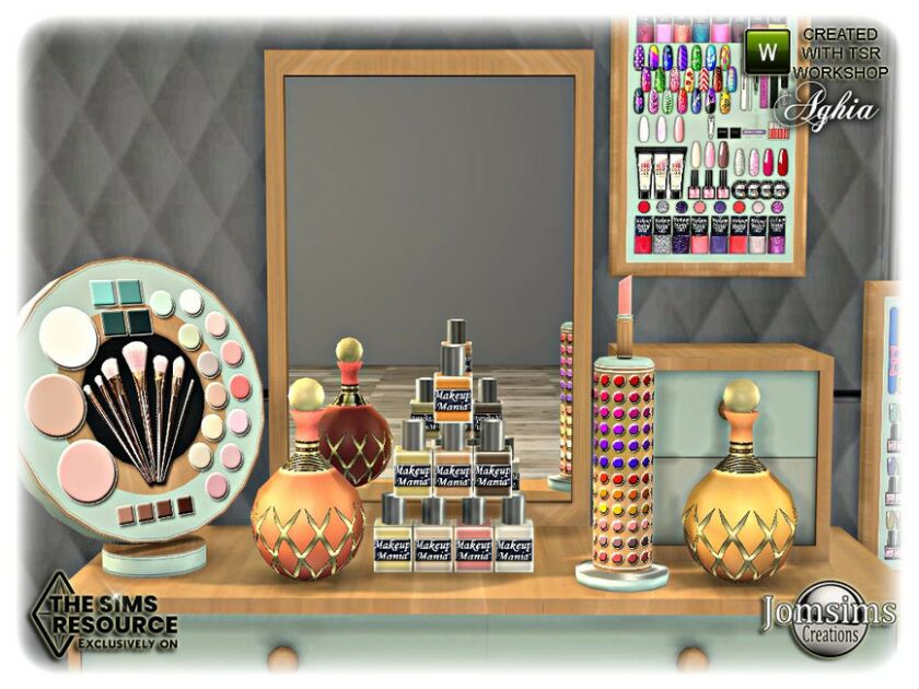 sims 4 cc aghia beauty set by jomsims 5