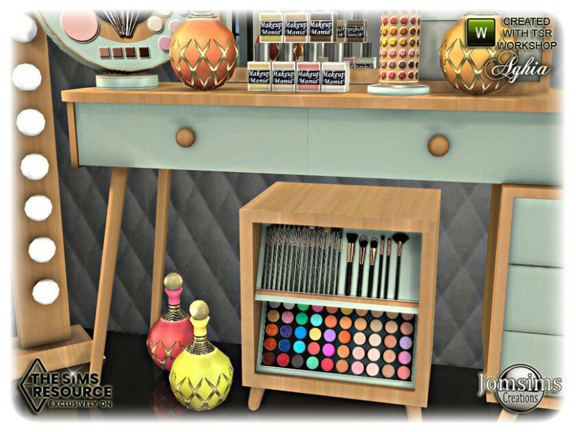 sims 4 cc aghia beauty set by jomsims 7