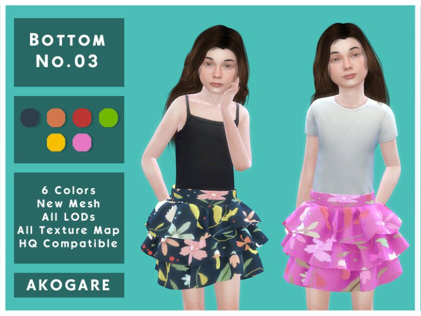 Akogare Bottom NO.03 By _Akogare_ Sims 4 CC