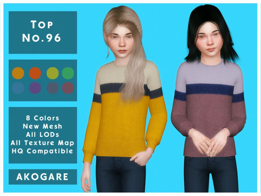 Akogare TOP NO.96 By _Akogare_ Sims 4 CC