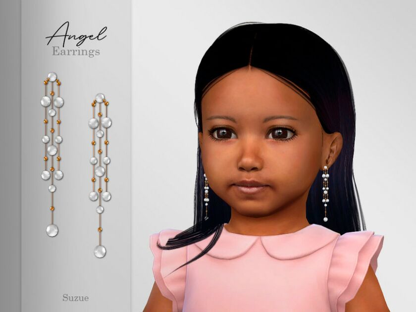 Angel Earrings Toddler Sims 4 CC