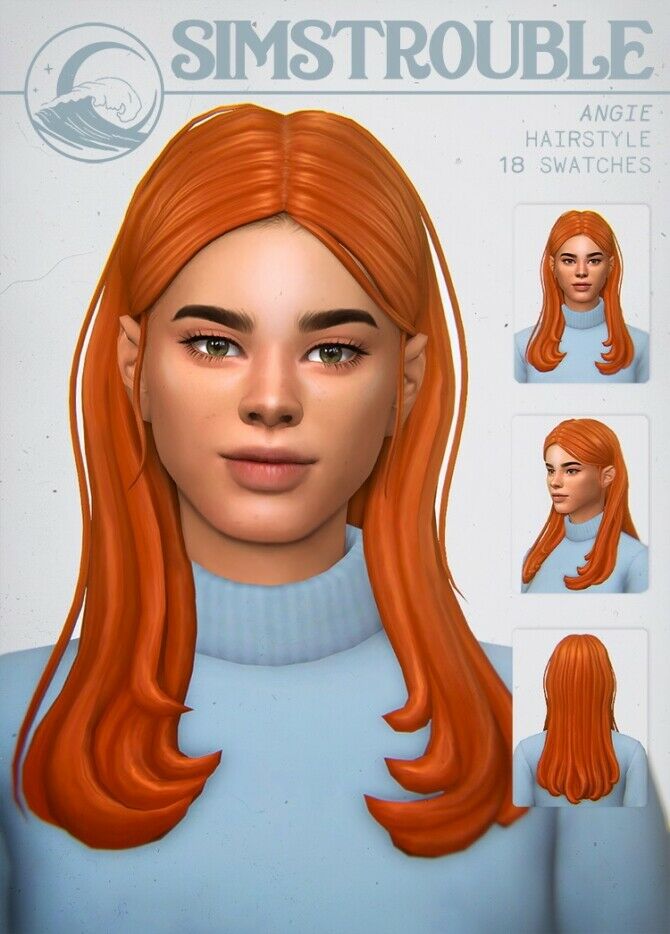 Angie Hair At Simstrouble Sims 4 CC