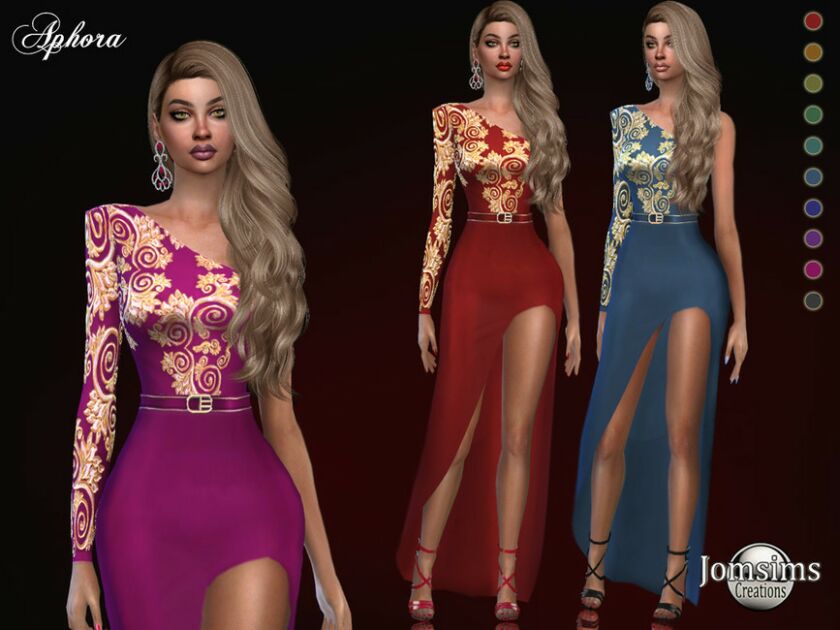 Aphora Dress By Jomsims Sims 4 CC