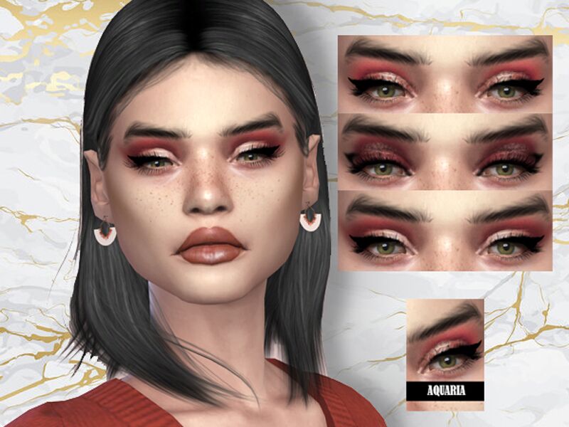 Aquaria Eyeshadow By Furoxia Sims 4 CC