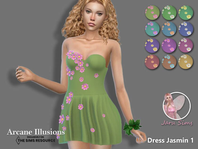 Arcane Illusions – Dress Jasmin 1 Sims 4 CC