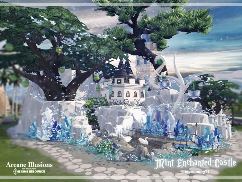 Arcane Illusions Mint Enchanted Castle Sims 4 CC