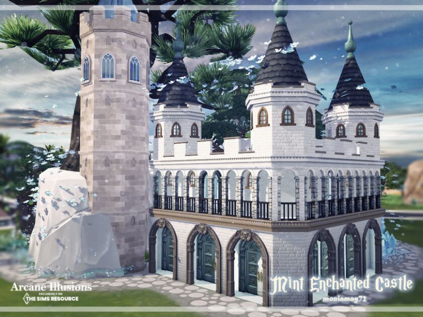 sims 4 cc arcane illusions mint enchanted castle by moniamay72 2