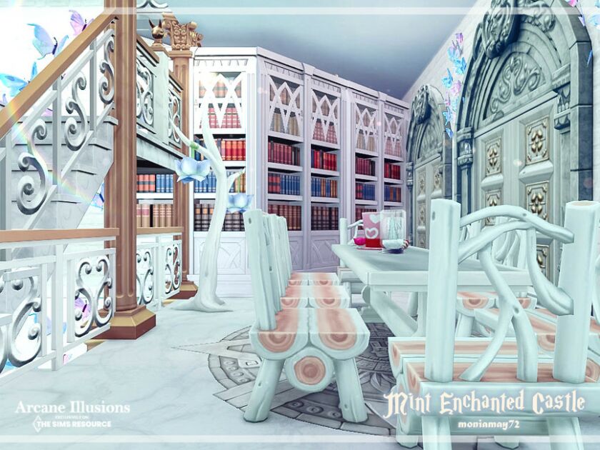 sims 4 cc arcane illusions mint enchanted castle by moniamay72 4