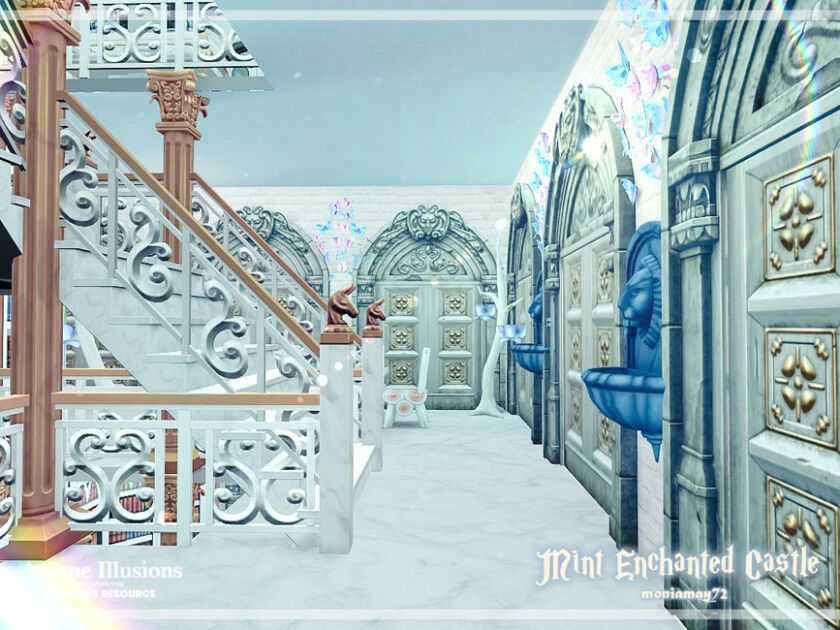 sims 4 cc arcane illusions mint enchanted castle by moniamay72 5