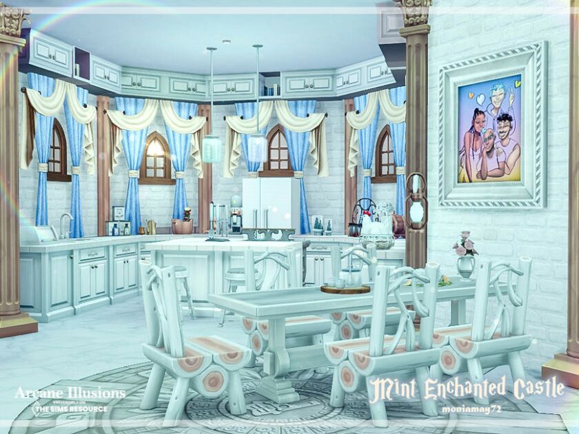 sims 4 cc arcane illusions mint enchanted castle by moniamay72 6