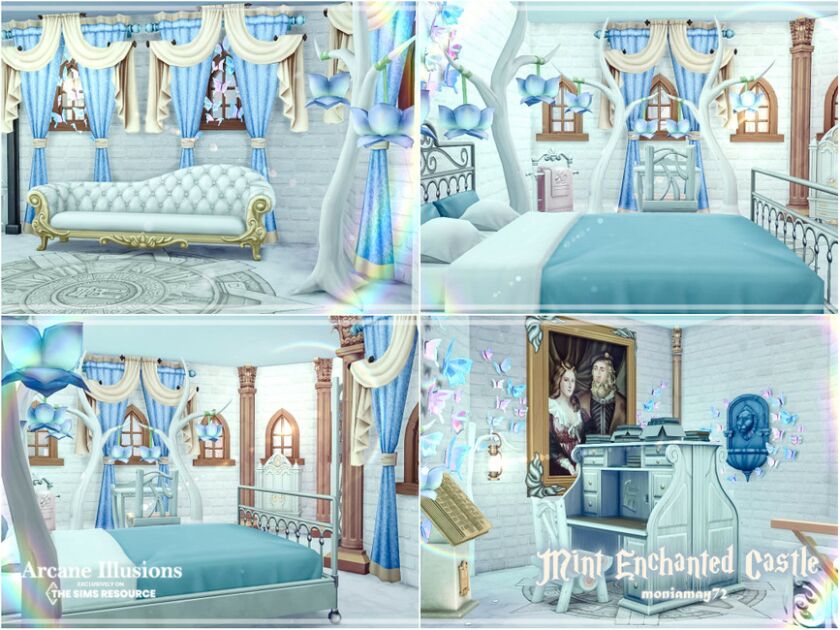 sims 4 cc arcane illusions mint enchanted castle by moniamay72 7