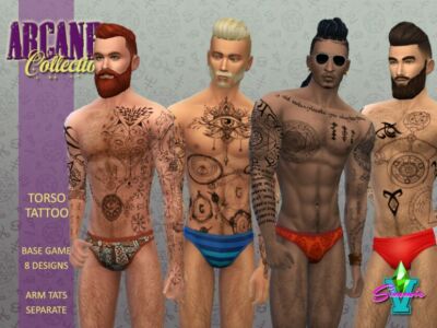 Arcane Torso Tattoo By Simmiev Sims 4 CC