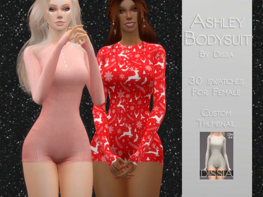 Ashley Bodysuit By Dissia Sims 4 CC