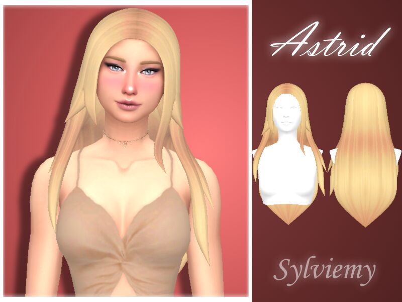 Astrid Hairstyle By Sylviemy Sims 4 CC