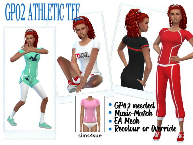 Athletic TEE Sims 4 CC