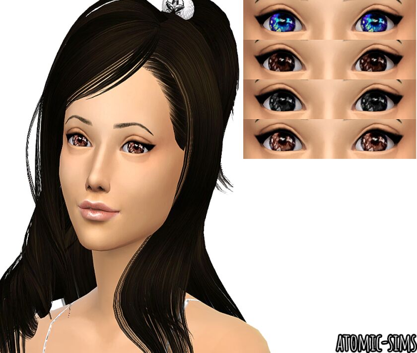 Aungsumarlin Glitter Eyes Conversion Sims 4 CC