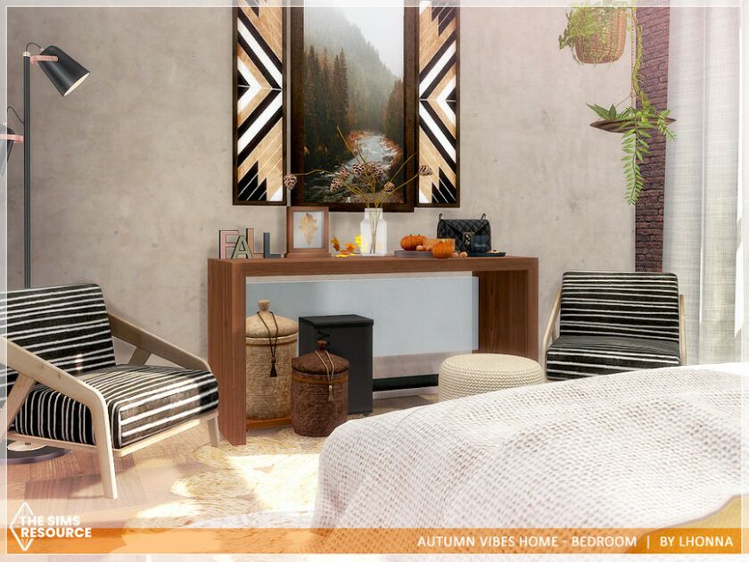 sims 4 cc autumn vibes home bedroom tsr cc only by lhonna 3