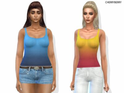 Azora TOP By Cherryberrysim Sims 4 CC