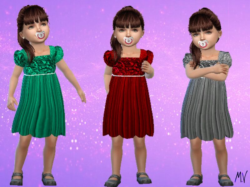 sims 4 cc baby charm dress by meuryvidal 2