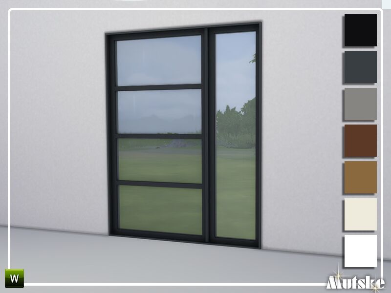 Banks Window Tall 2×1 By Mutske Sims 4 CC